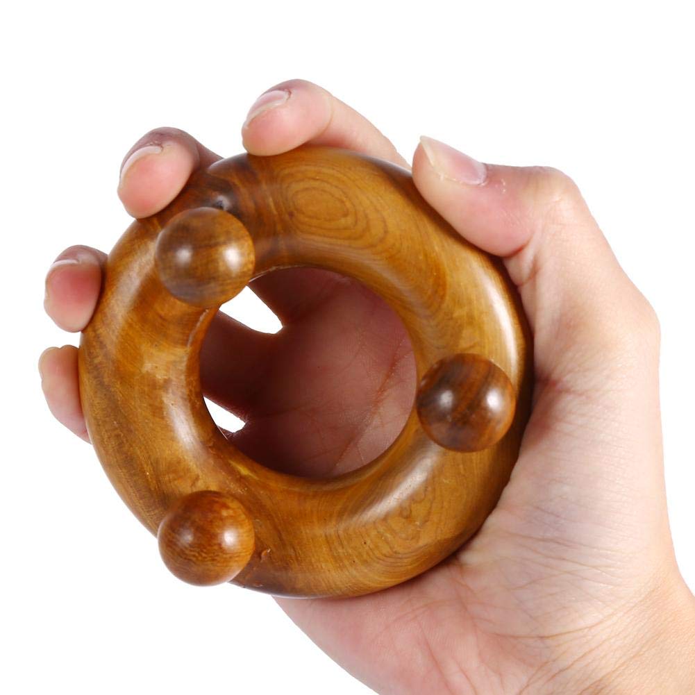 Masajeador de Madera 6 Estilos Vietnam Fragante Madera Cuerpo Reflexología del pie Acupuntura Masajeador tailandés Terapia de Rodillos(#6)