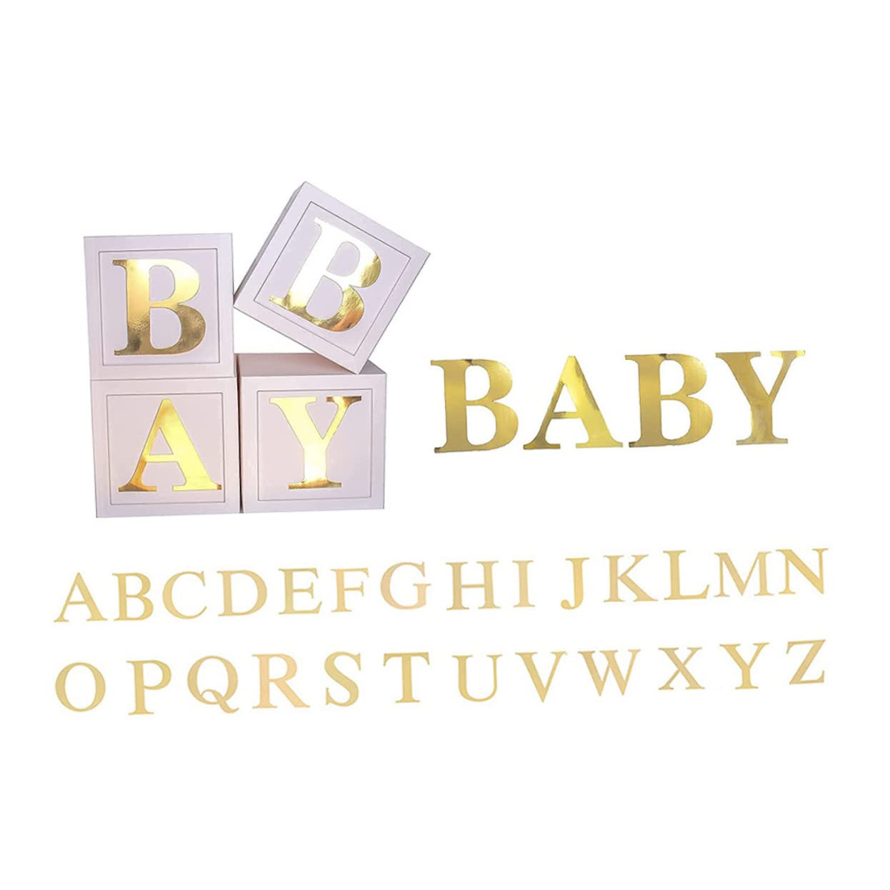 Babyboxen zur Babyparty 1 Satz aus Papier in Weiß und Grün