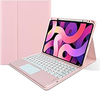 Vista 6 de Funda con Teclado para iPad 9ª 8ª 7ª Generación iPad 10.2 pulgadas Touchpad Teclado Desmontable para iPad Air 3ª Generación 10.5"/iPad Pro 10.5