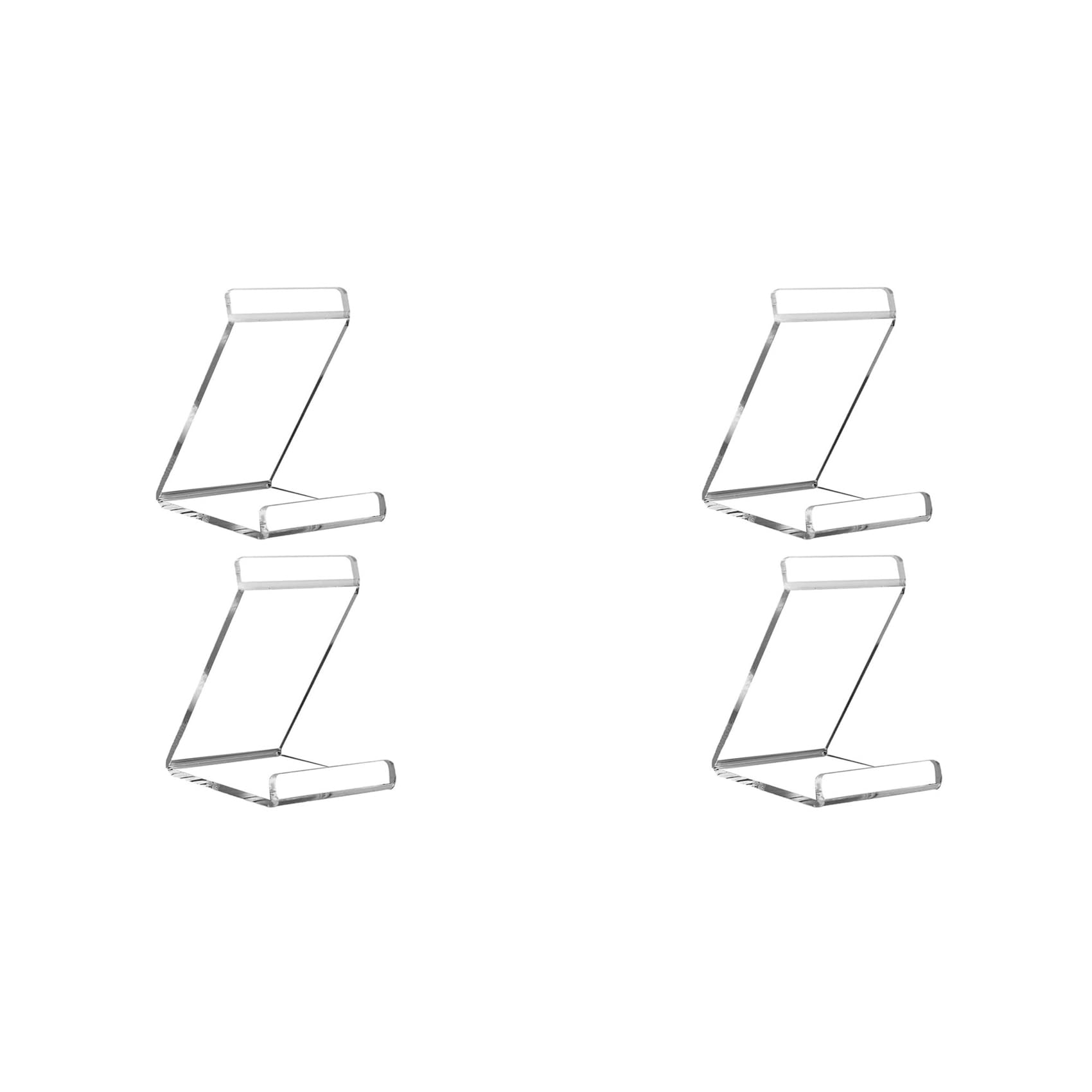 Aundhegrtt 4X Record Display Stand -Clear Acrylic Now Playing LP Cover Holder for Desktop/Tabletop Music Album Storage