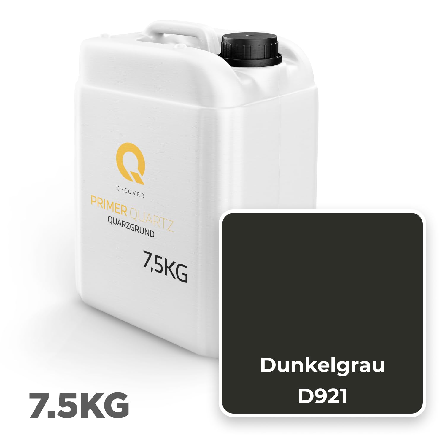 Quarzgrund für Dekorativer Putz mit Mica Dunkelgrau D921 7,5KG | Acrylatdispersion Grundiermittel Innen & Außen für Wände und Decken Grundierung Schutz Mosaikputz ca. 0,3-0,4 KG/m2