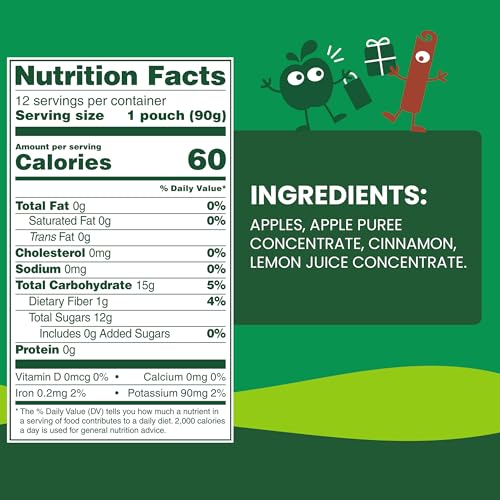 Image of GoGo squeeZ No Sugar Added Apple Cinnamon Applesauce, 3.2 oz, 12 Count