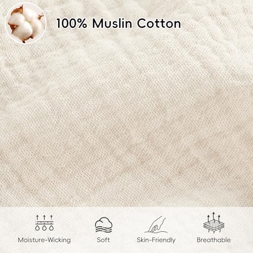 Image of david's kids Muslin Cotton Baby Sleep Sack 6-12 Months, 2 Pack 100% Cotton Sleeping Bag for Summer, TOG 0.5 Baby Wearable Blankets with 2-Way Zipper, Soft Sleep Sacks for Newborn Infant, Animal