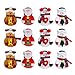 CHBOP 12 Paquete de Cocina Traje de Navidad Tenedores de Platería Bolsillos Cuchillos Tenedores Bolsa Muñeco de Nieve de Santa Claus Elk Fiesta de Navidad Decoración Navidad Regalo