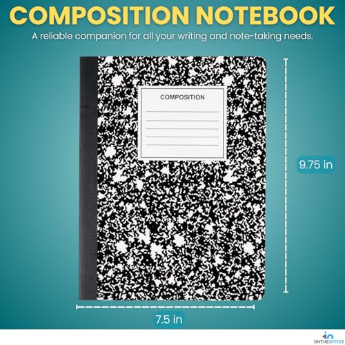 Cahier de composition quadrillé noir pour éviter de perdre vos notes importantes format 19,5x24,5cm