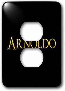 3dRose Arnoldo common boy baby name in America. Yellow on... - Light Switch Covers (lsp-377007-6)