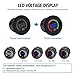 TurnRaise LED Indicador de Bateria Universal Impermeable Voltímetro para DC 12v Moto...
