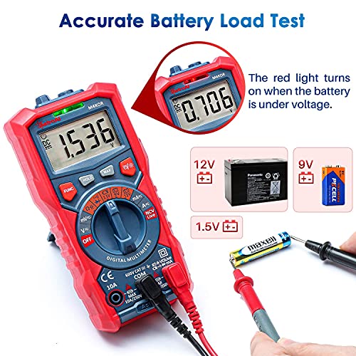 Astroai Digital Multimeter Trms 6000 Counts Volt Meter Auto-Ranging Tester And Trms 4000 Counts Battery Voltage Tester With Non-Contact Voltage Function #TOP7