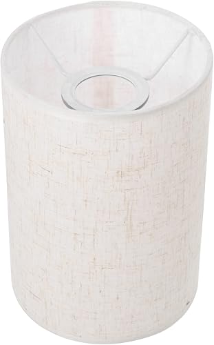 Pantalla de lámpara cilíndrica de tambor pequeño, pantalla de lino, tela de tambor, pantalla de arpillera, pantalla de tela, pantalla de lámpara,