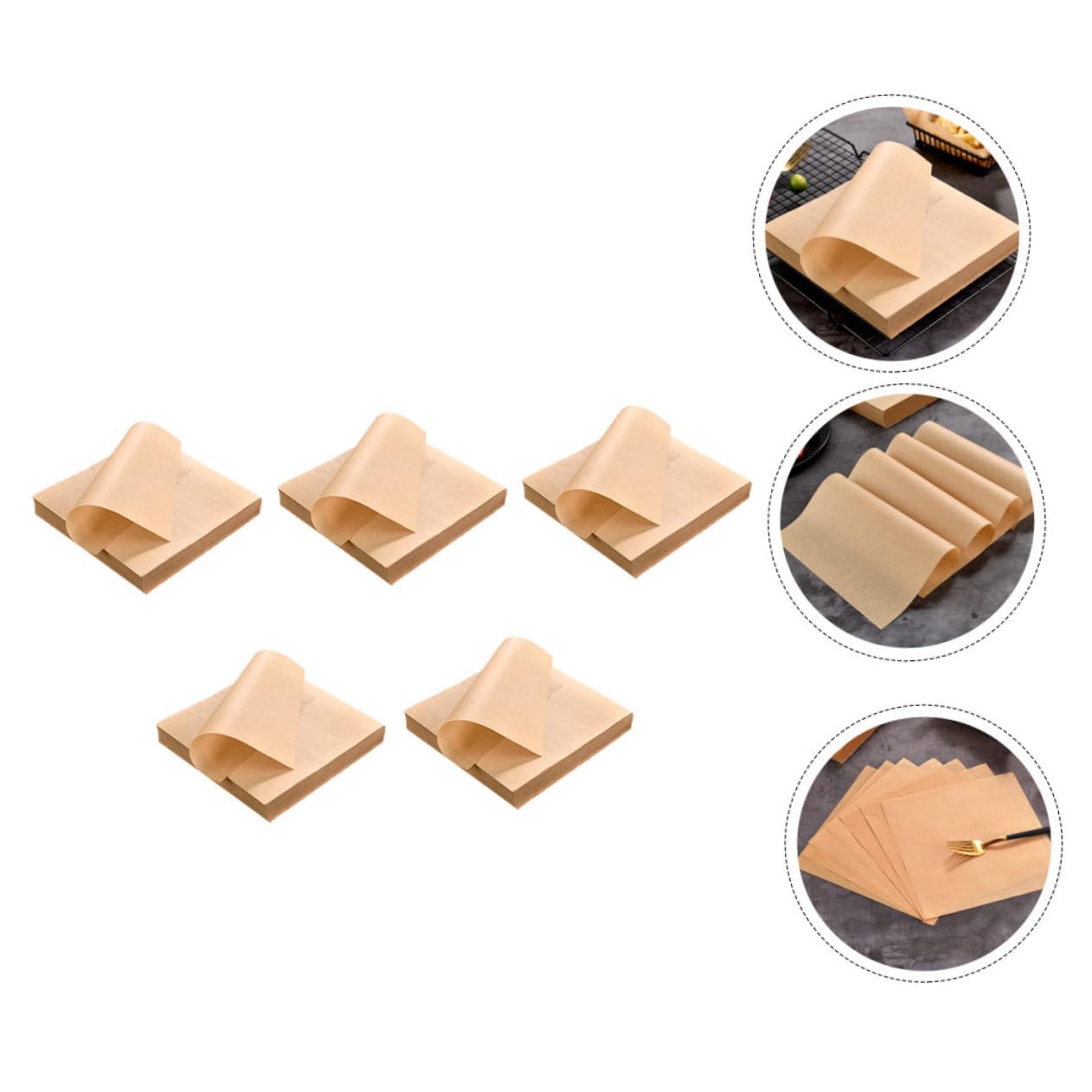 VALICLUD 500hojas Papel Para Freír Papel Absorbente De Aceite Sin Blanquear Para Snacks Hamburguesas y Horno y Resistente La Grasa Para Cocina y Freidora