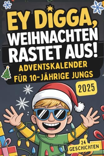 Ey Digga, Weihnachten rastet aus!: Der Kurzgeschichten-Adventskalender für Jungs ab 10 – 24 chaotisch-witzige Geschichten voller Spaß und Weihnachtschaos