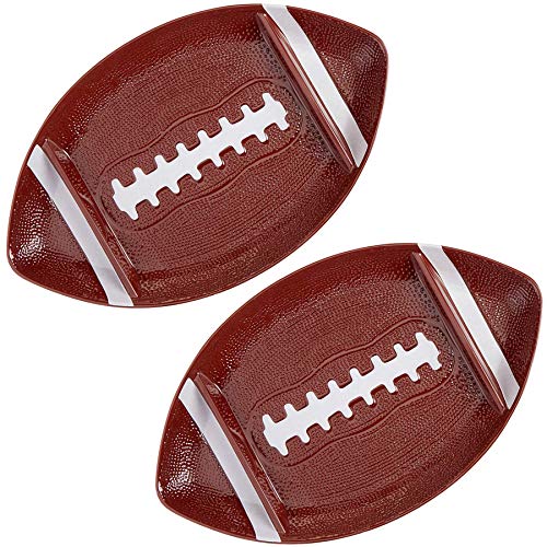 Football Serving Platter - Chip and Dip Serving Tray - Heavy Duty Melamine