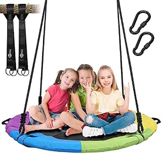 Trekassy 700 lb Saucer Tree Swing for Kids Adults 40 Inch Textliene Wear