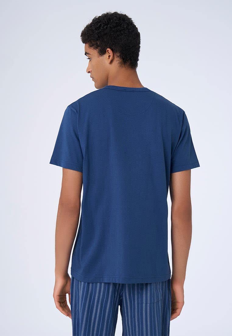 RAGNO Pigiama uomo in puro cotone manica corta pantalone corto art. U645ND. - 54, Blu