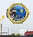 Walls 360 Peel & Stick Porthole Wall Decal: Window Views Tropical Fish (12 in x 10.75 in)