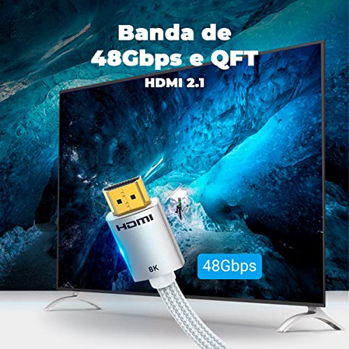 Cabo HDMI 2.1 Fullhd 4K 8K Gamer Video Game Pc 3m Vention
