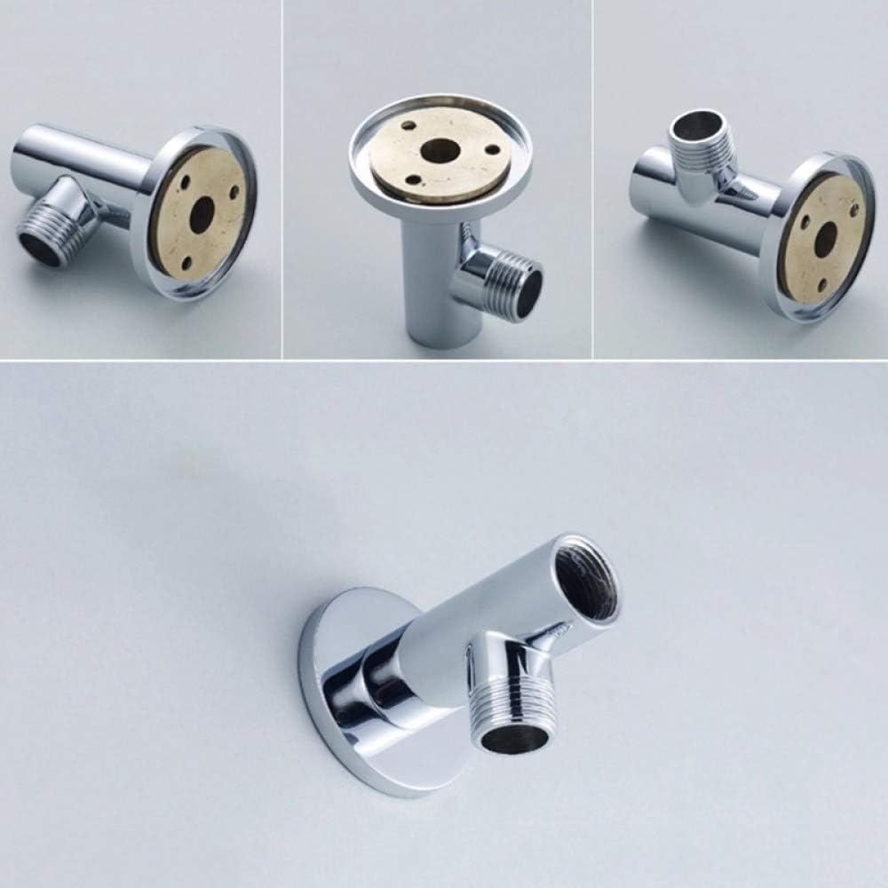Shower arm 2020 New Chrome Shower Arm Flange Holder Brass Hose Connector Wall Suction Cup Mount