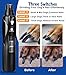 Petsaunter Dog Nail Grinder, 2-Speed and LED Light, Touch-Switch, TypeC, Quiet and Low-Vibration Dog Nail Trimmers, and 3 Ports for Large Dogs, Medium, Small Dogs Cats Pets with Hard or Thick Nail