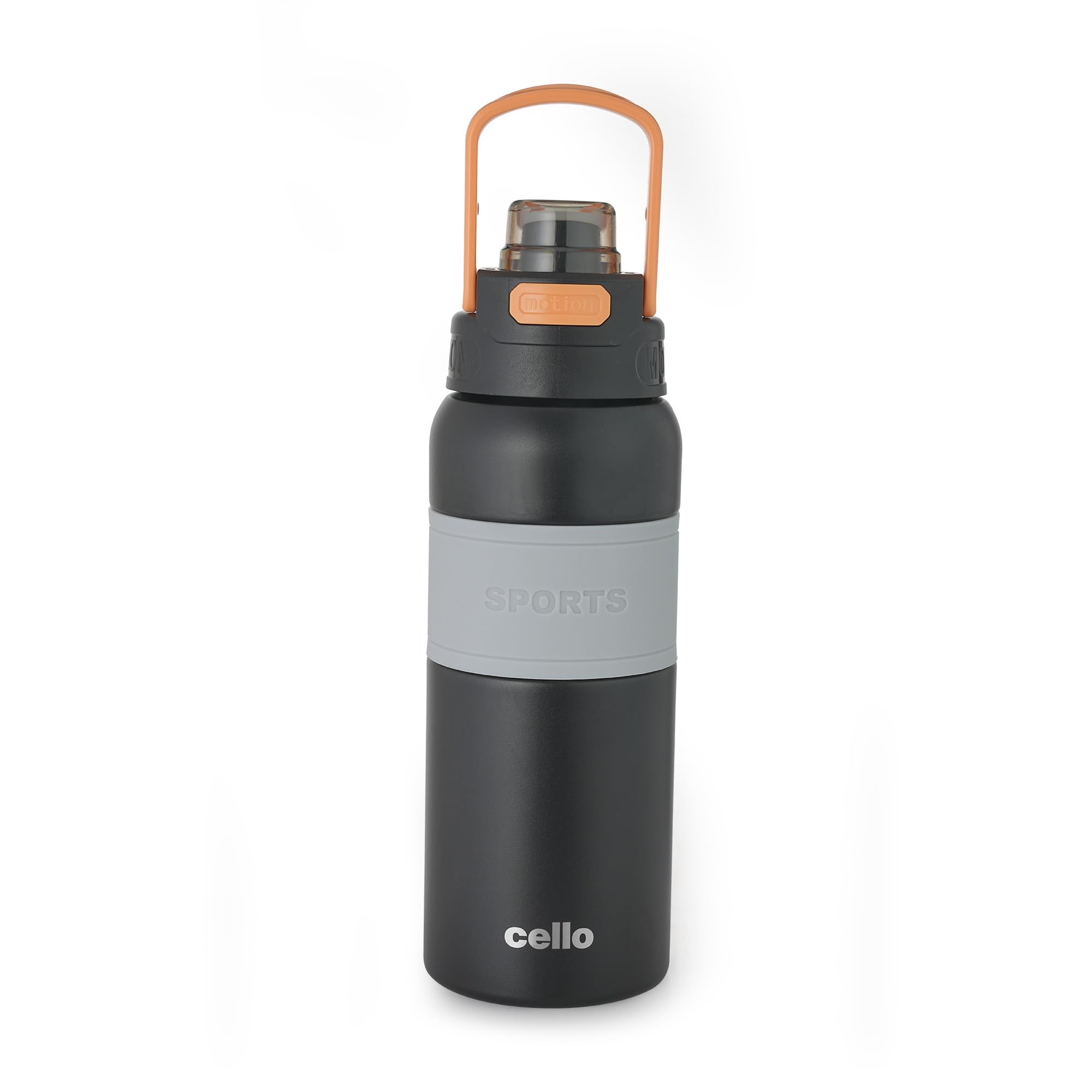 Cello Duro Duet Thermosteel Flask, 900ml, Black | 24 Hours Hot and Cold Stainless Steel Bottle | Flask for Tea Coffee | Ideal for Office, Gym, Home, Kitchen, Hiking, Travel Bottle