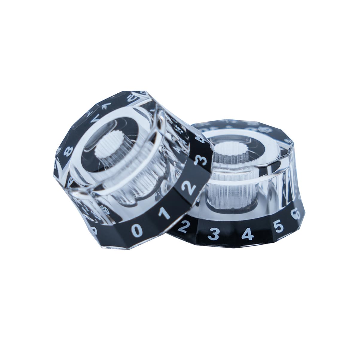 ROZILO 4PCS Metric 18 Coarse Spline Lampshade Style Electric Guitar Control Knobs Dia. 6mm (0.24