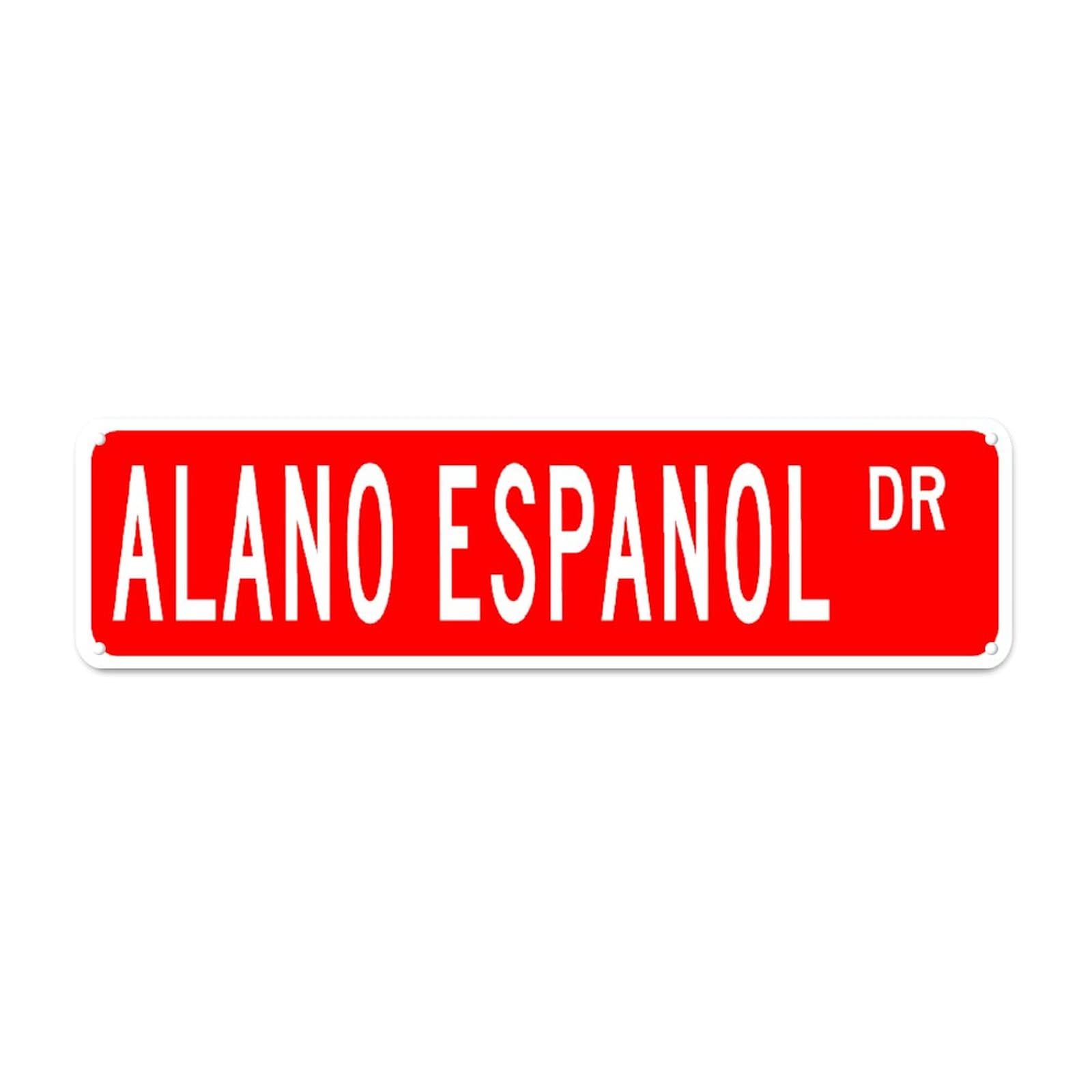 Alano Espanol DR Retro Tin Signs Aluminum Metal Sign Quotes Home Kitchen Pub Club Wall Yard Pub Club Porch Decor 4x16 Inch