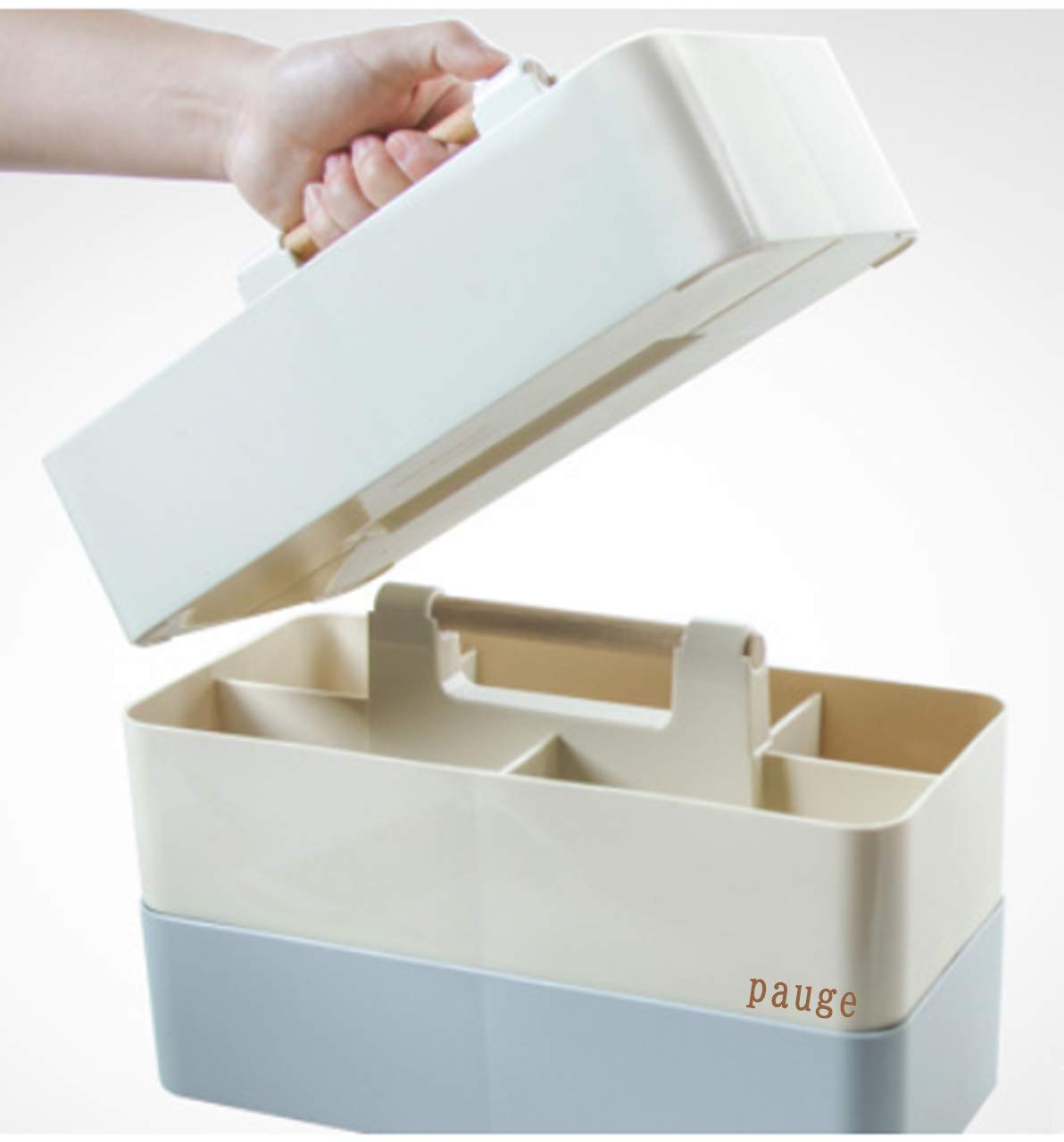 Amazon｜pauge 万能 収納 ボックス 仕切り 持ち手付き 持ち運び便利
