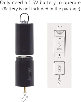 FENELY Wind Spinner Motor Battery Operated for Hanging Display Yard Black Wind Spinners Outdoor Sculptures - Load Capacity of 4 Pounds
