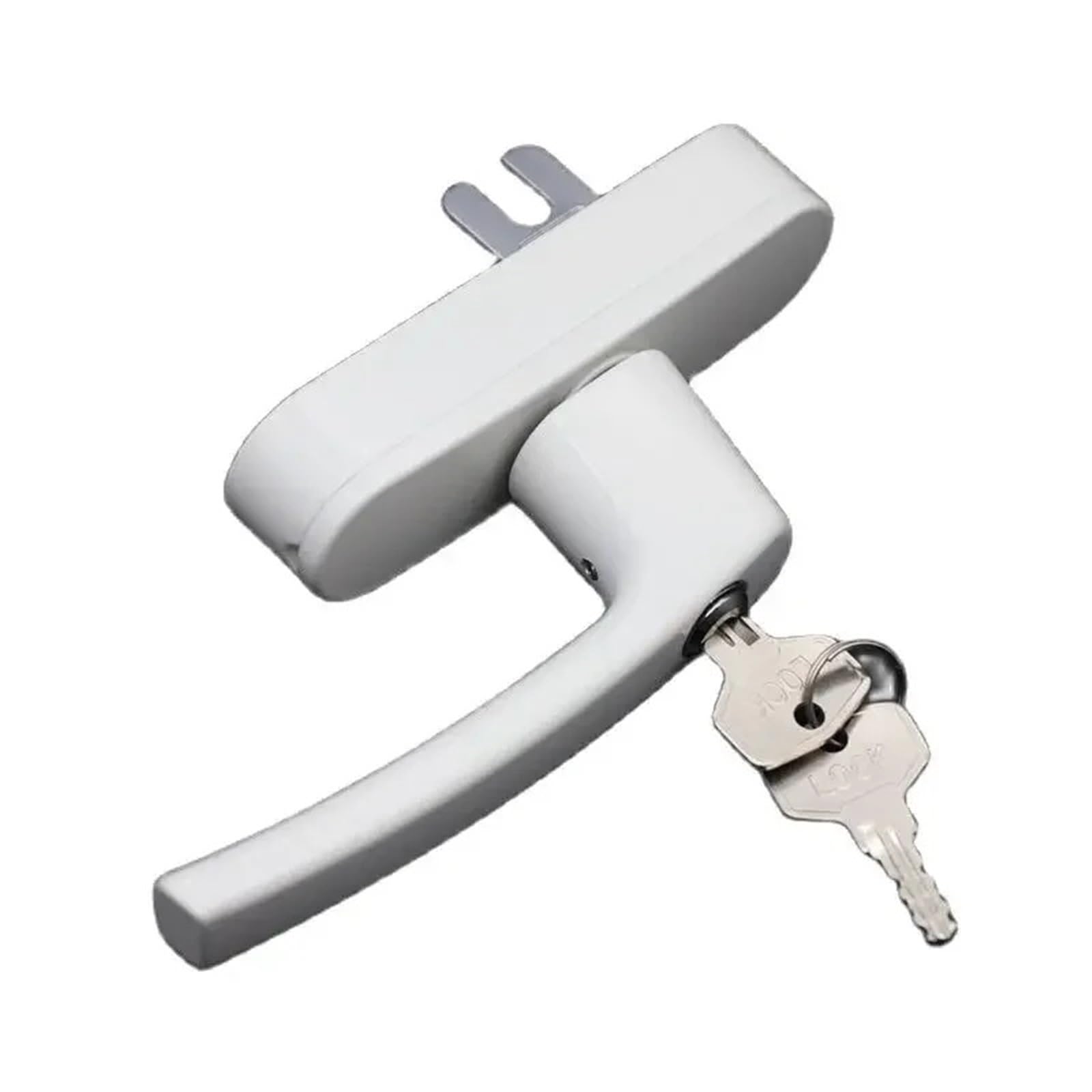 Espag Window Locks UPVC Inline Locking, Universal Arc Window Handle with Lock for Internal External Casement Aluminum Multicolor(White)