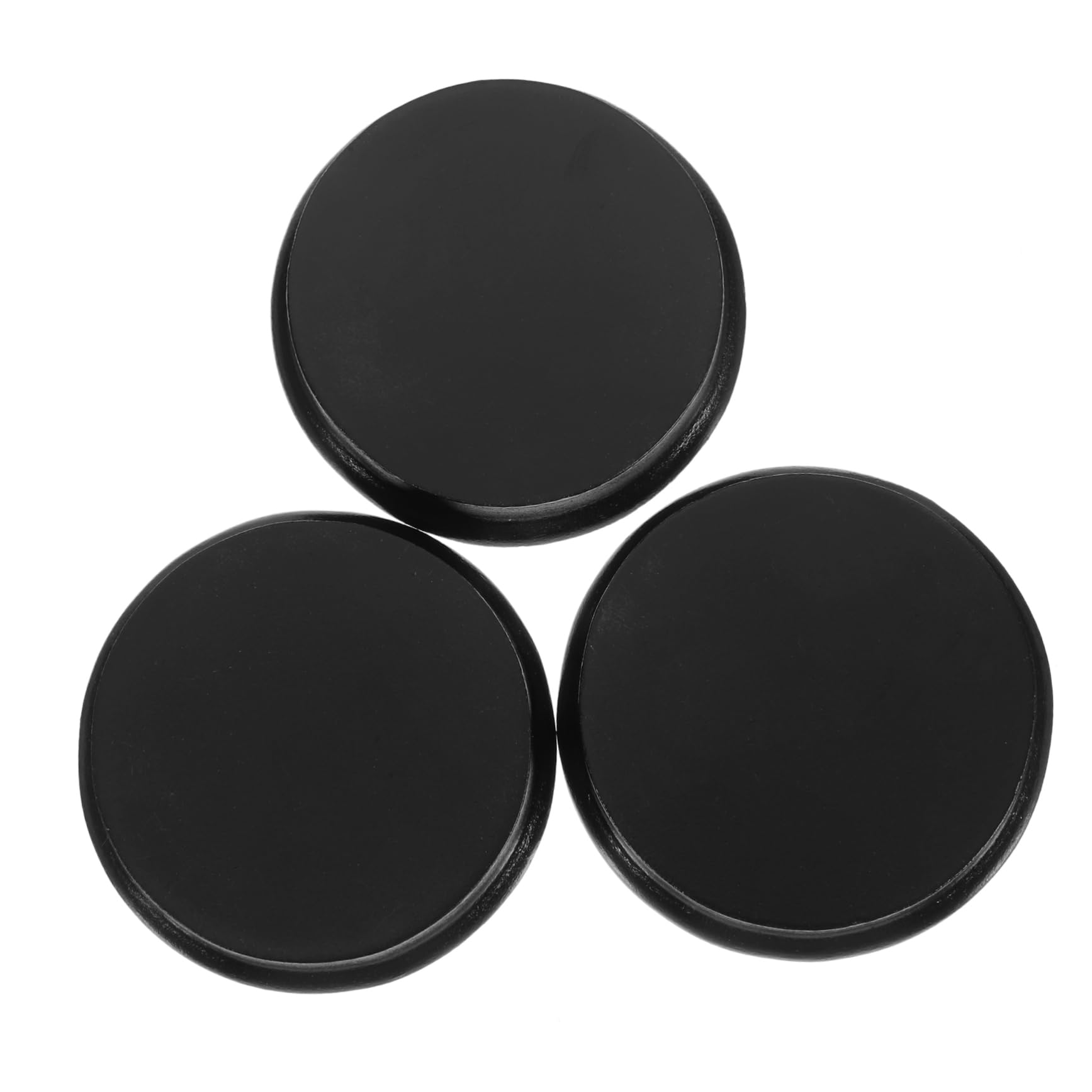 Base de poupée en bois noir x3 : socle circulaire pour mini-figurines et maquettes miniatures