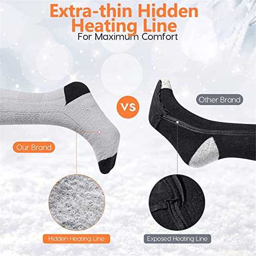 Meias quentes de aquecimento elétrico, meias aquecidas elétricas para mulheres e homens, aquecimento