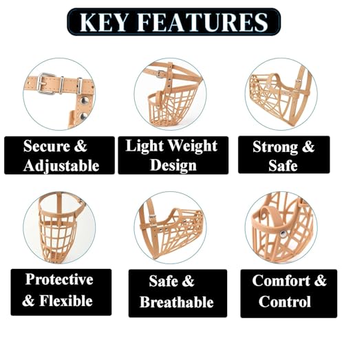 Image of RvPaws Dog Mouth Cover Muzzle /Bite Guard with Adjustable Strap Size (X X-Large No.- 7)