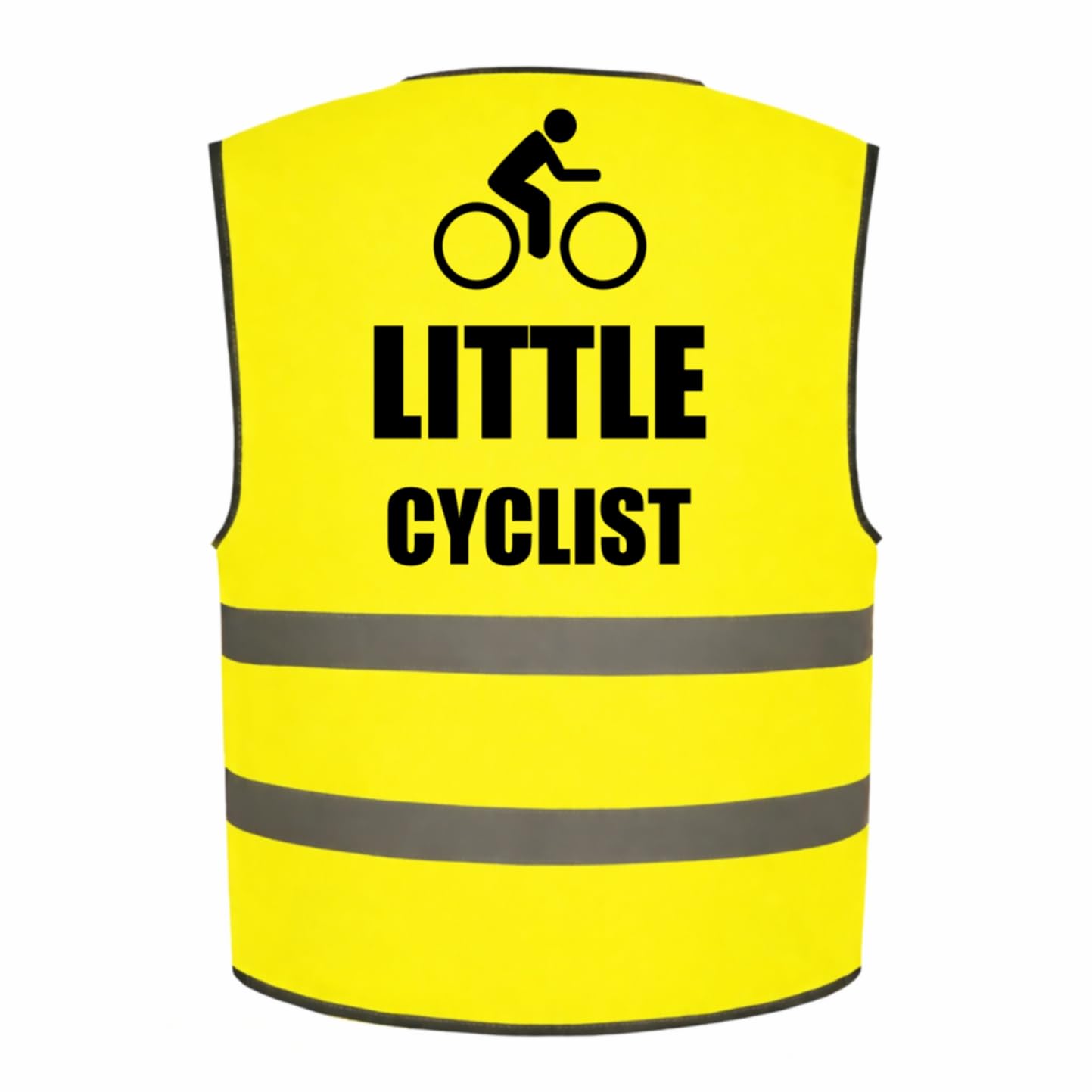 Brook Hi Vis Uk Yellow Brook Hi Vis Little Cyclist Kids Hi Vis Vest Children's High Visibility Reflective Safety Waistcoat Bike Cyclist Cycling, Add Child's Name To The Front, Personalised