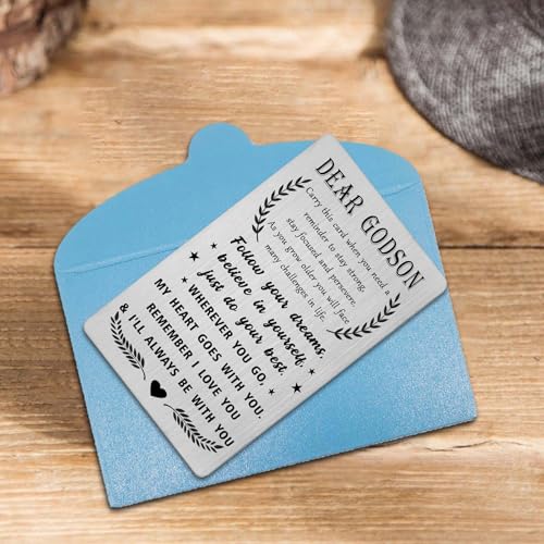 Tarjeta de cartera de ahijado regalo original para bautizo y comunión 6