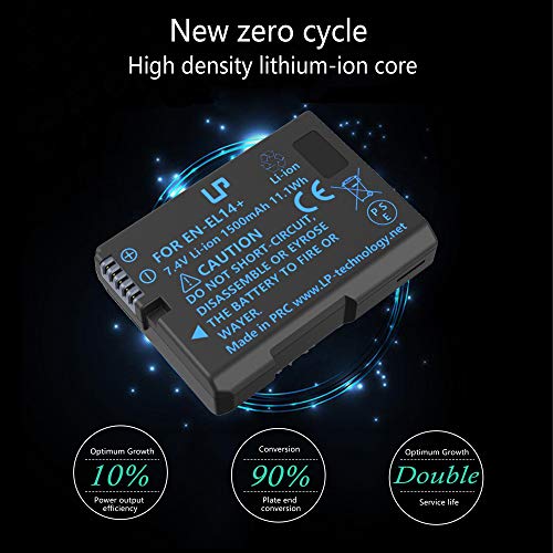 En-El14 En El14A Battery Charger Pack, Lp Charger Compatible With Nikon D3500, D5600, D3300, D5100, D5500, D3100, D3200, D5200, D5300, D3400, Df, Coolpix P7000, P7100, P7700, P7800 Cameras & More #TOP5