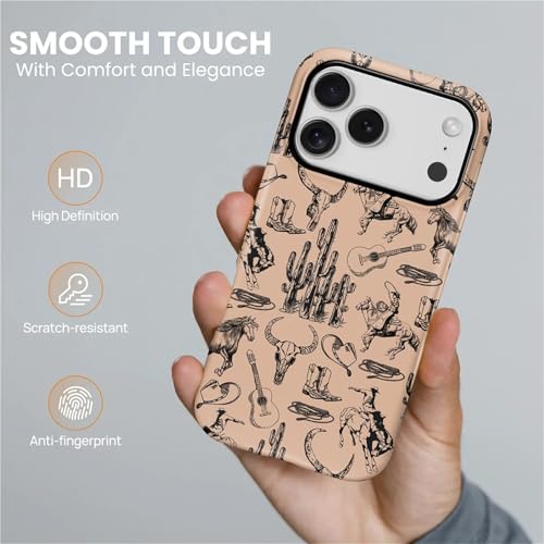 Coque iPhone 17 Pro MagSafe western rétro à double couche antichoc - 6