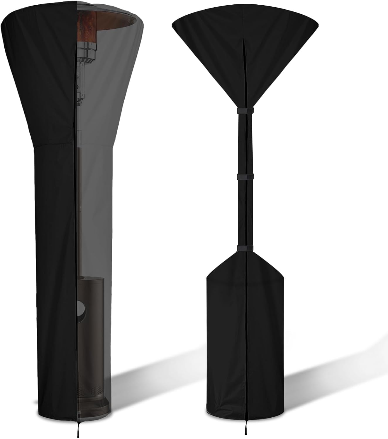 Patio Heater Covers for Standing Heater, Upgrade Windproof Fire Sense Patio Heater Cover, Propane Outdoor Heater Cover Waterproof Heavy Duty Accessoriesm, 89”H x 33”D x 19”B