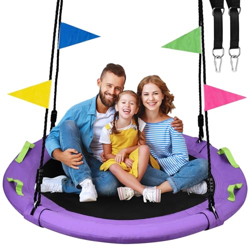 48 inch Tree Swing, Larger Saucer Flying Swing for...