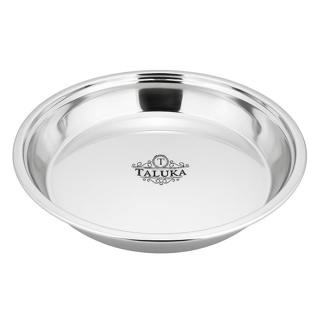 Taluka Stainless Steel Parat for Dough Flour Kneading Atta Kitchen 45 CM - 18 X 2 Inch - 1KG