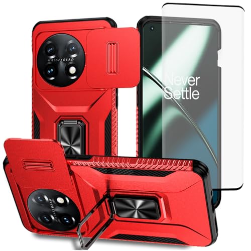 Coque pour OnePlus 11 avec anneau magnétique idéal pour le support voiture et les trajets