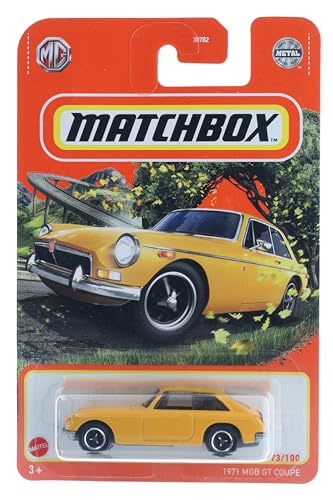 Matchbox 2022-1971 MGB GT Coupe Yellow 1:64 miniatura 1