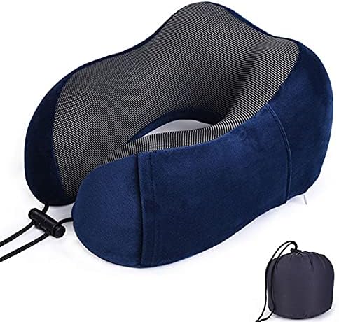 Milkiwai Travel Pillow, Memory Foam Neck Pillow for Travelling Or Flight, Ergonomically Designed Neck Support Pillow, Stops The Head from Falling Forward Travel Pillows for Adults & Kids (Pink)