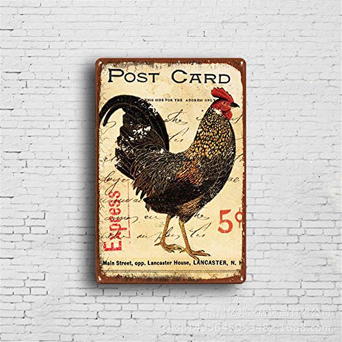 Mon Art Chicken Hen Post Card Metal Tin Sign Wall Art Rooster Decorative Decoration Home Decor for Kitchen Farmhouse Countryside Bar Retro Vintage Artwork,8x12 inch Mon Art Chicken Hen Post Card Metal Tin Sign Wall Art Rooster Decorative Decoration Home Decor for Kitchen Farmhouse Countryside Bar Retro Vintage Artwork,8x12 inch