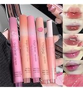 5Pcs Sweet Jelly Lipstick Set, Long Lasting Moisturising Tinted Lip Gloss, Smooth Glossy Lip Balm...