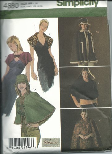Patron de couture femme vêtement ample Cape Simplicit 4880bb taille L-XL