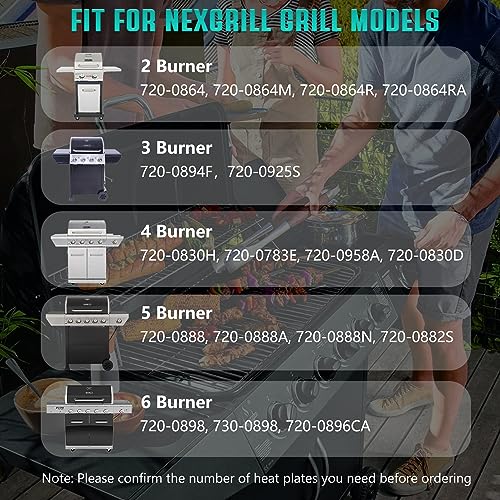 Unidanho 97461-2SS Replacement Parts For Nexgrill 2 Burner Gas Grill 720-0864 720-0864M 720-0864A 720-0864Ra Flavorizer Bars Heat Plates Flame Tamers Igniter thumb #5