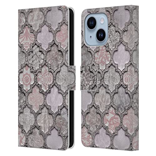 Étui portefeuille en cuir iPhone 14 Plus LebensArt Rougir Glamour Head Case Designs