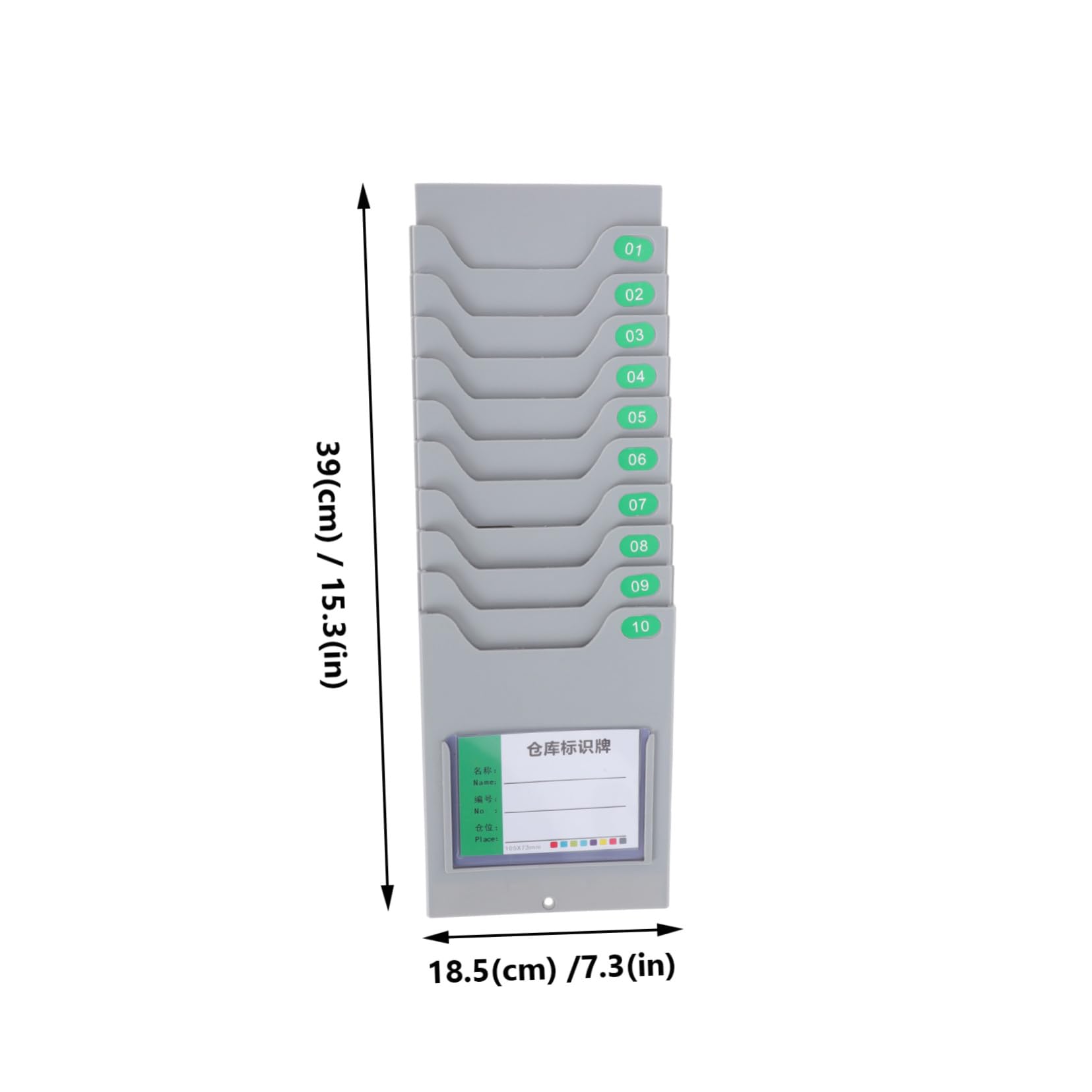 Estante Magnético para Tarjetas de Materiales de Almacén Soporte de Pared Compacto para Almacenamiento y Organización de Tarjetas de Control