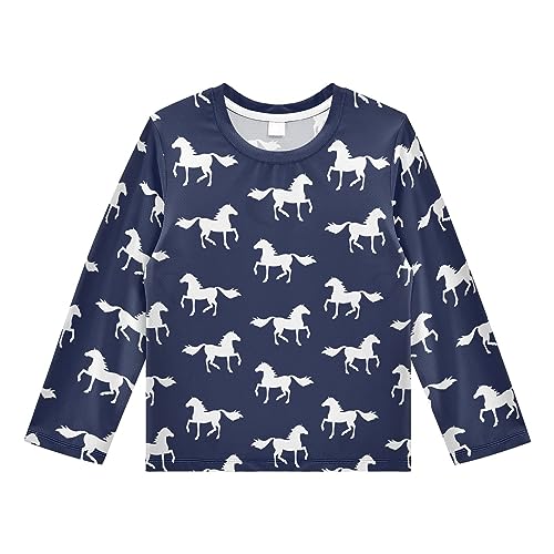 Image of CaTaKu Boys Swim Shirt Toddler Rash Guard Long Sleeve Swimsuit for Boys Girls UPF 50+ 3-12T