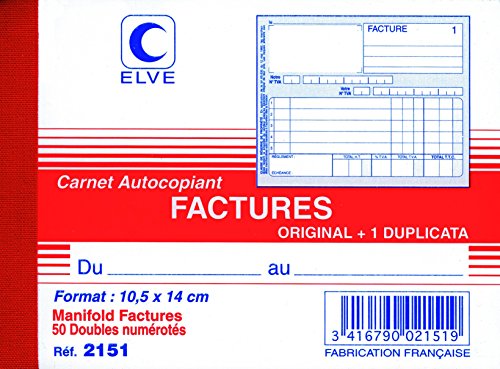 Lebon Et Vernay 2151 Manifold autocopiant facture Format 140 x