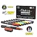 Fine Tip Chalkboard Chalk Markers (8 Pack 3mm) Classic Earth Color Ink - Erasable Dry Erase Marker Pens for Blackboards, Bistro, Window | 3mm Reversible Bullet & Chisel Point